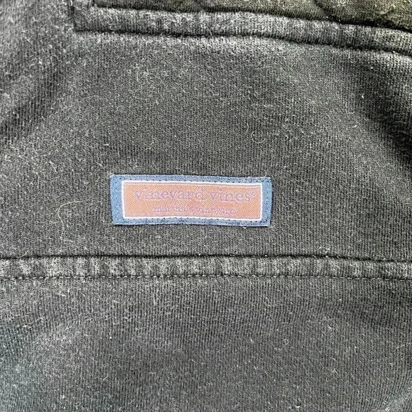 Vineyard Vines Quilted Top Sweatshirt Pull over Womens S Black Warm Sherpa 1250 - Picture 2 of 9
